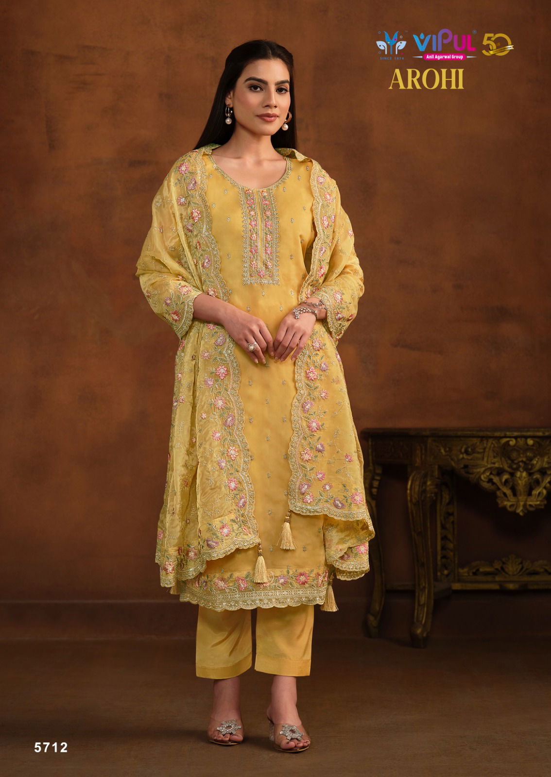 Arohi By Vipul Organza Embroidery Salwar Kameez Wholesale Price In Surat